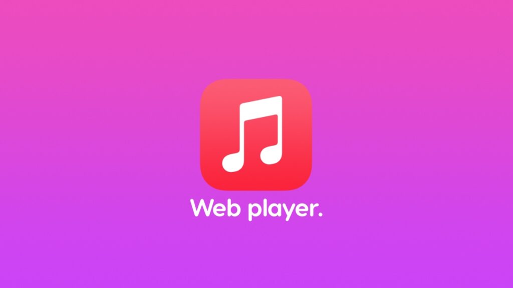 Apple Music web player.