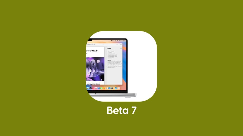 Download and install macOS Sequoia beta 7.