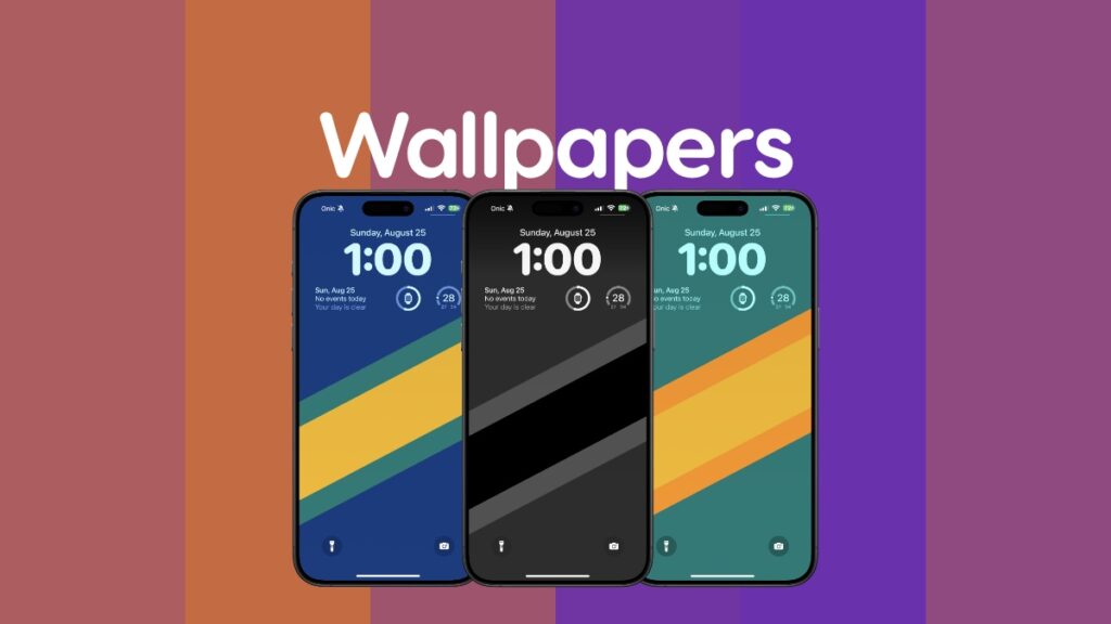 Download Simple Stripes wallpaper pack for iPhone.