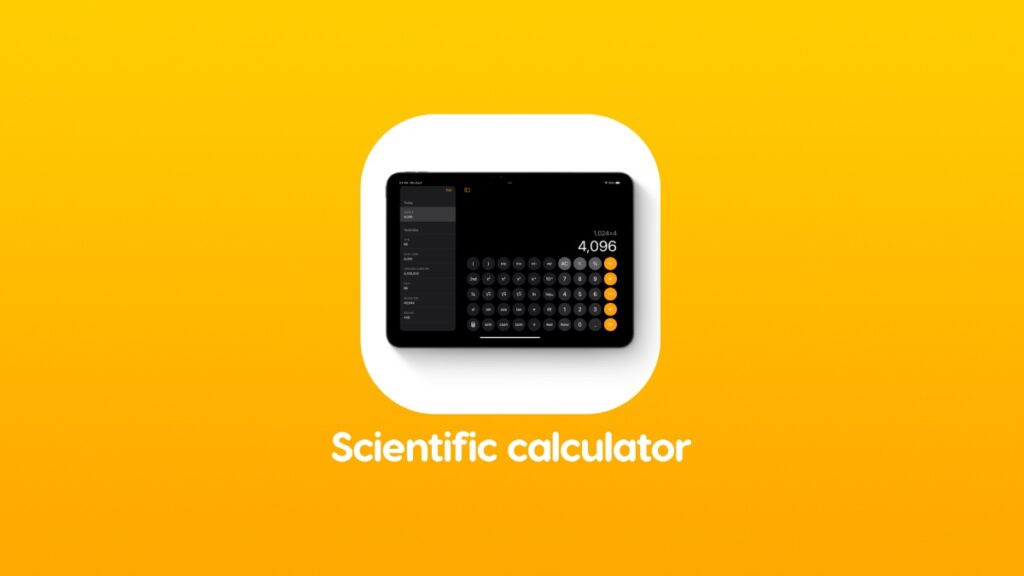 Enable scientific calculator in iPadOS 18 on iPad.