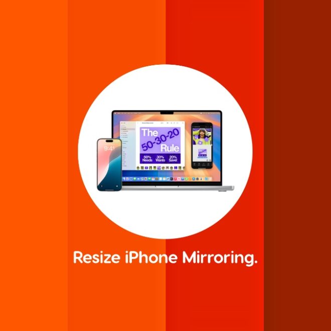 Resize iPhone Mirroring Window and Make it Larger or Smaller