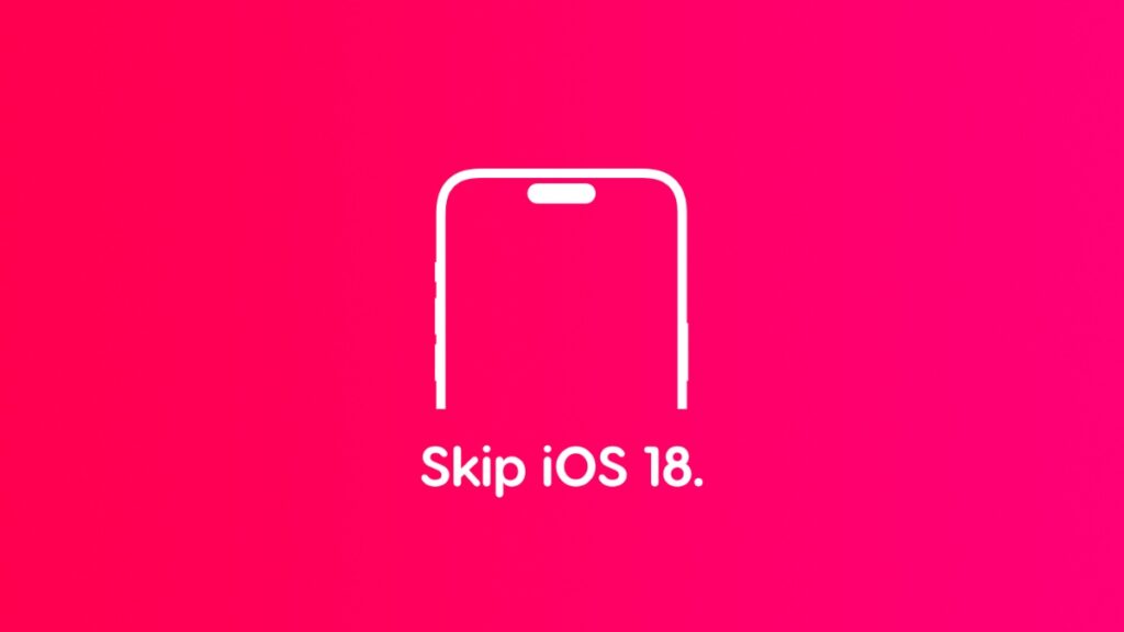 Apple will let users skip iOS 18 for a while.