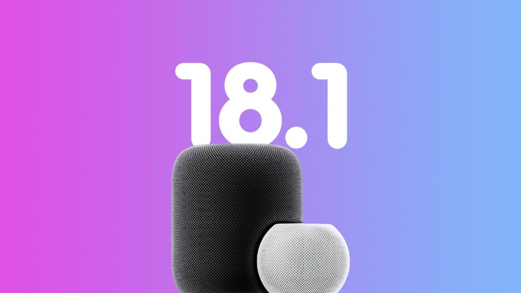 Download 18.1 software update for HomePod.