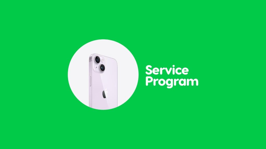 iPhone 14 Plus camera issue service program.