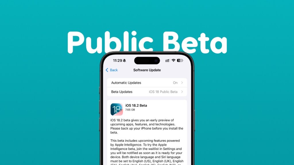 Download and install iOS 18.2 and iPadOS 18.2 public beta 1.