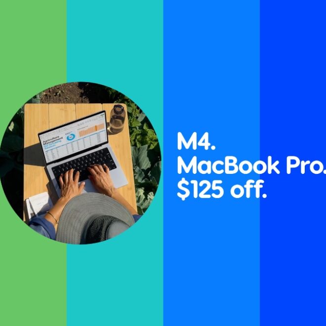 Save $125 on M4 MacBook Pro with 16GB RAM, 512GB SSD