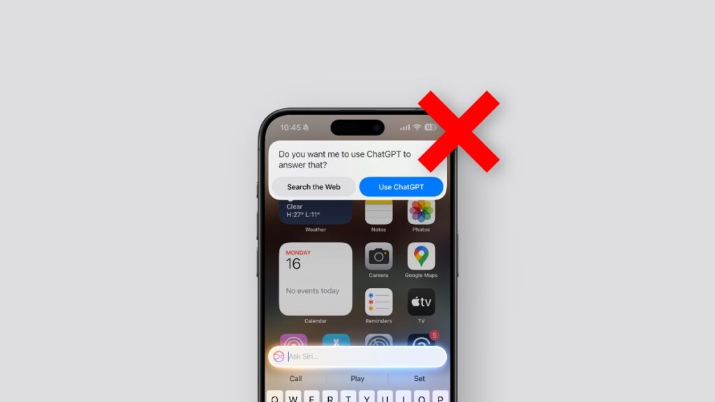 Disable 'Use ChatGPT' request prompt on iPhone, iPad.