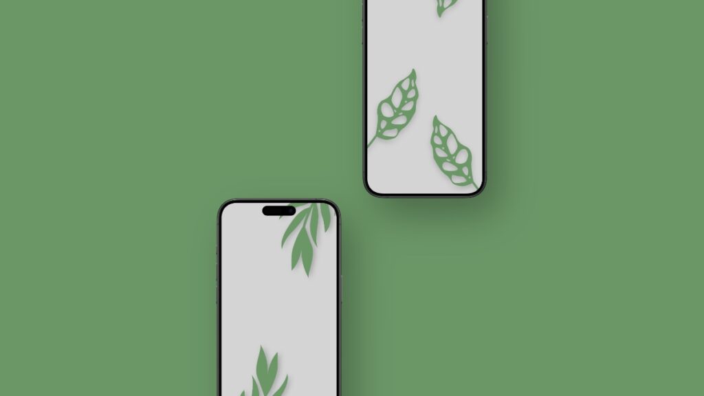 Download minimalist leaves wallpapers for iPhone.