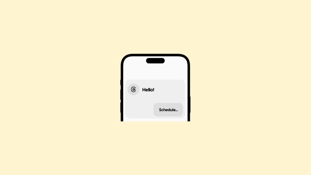 Schedule posts for later in Threads for iPhone.