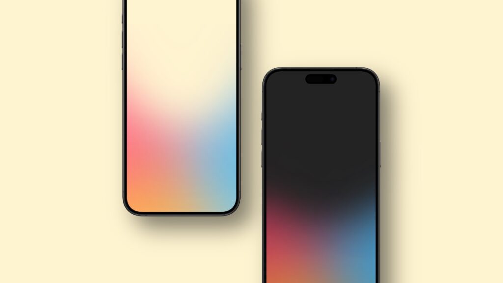 Apple Intelligence wallpaper in light and dark.