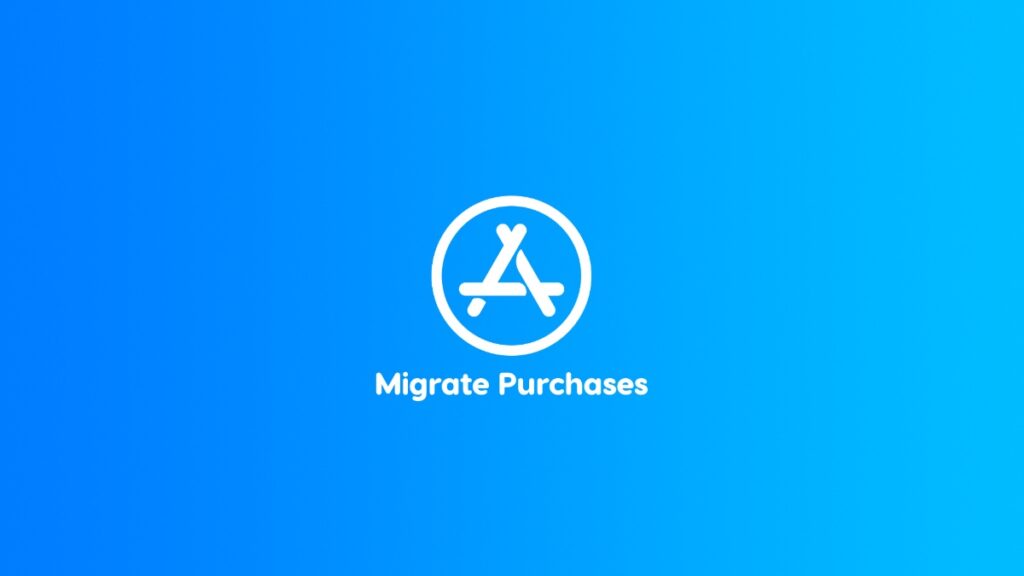 Migrate purchases from Apple Account.